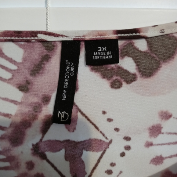 New Direction Curvy 3X 3/4 sleeve top - Picture 4 of 5